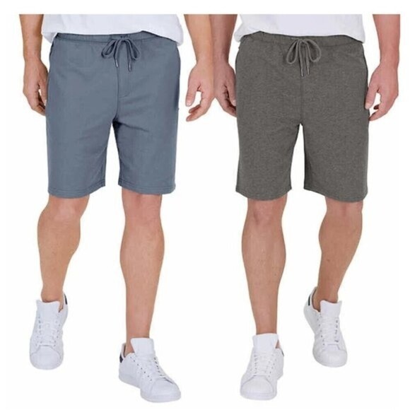 NWT! Eddie Bauer Men’s Short Blue and Gray 2 Pack - Picture 1 of 2